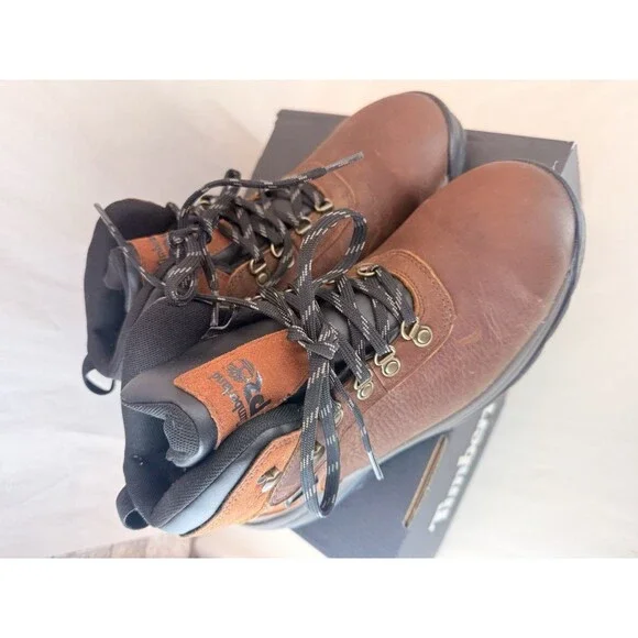 NEW Timberland Flume Mid Dark Brown Waterproof Hiking Boots Men 8.5 M TB 0A29B8 - Picture 4 of 16